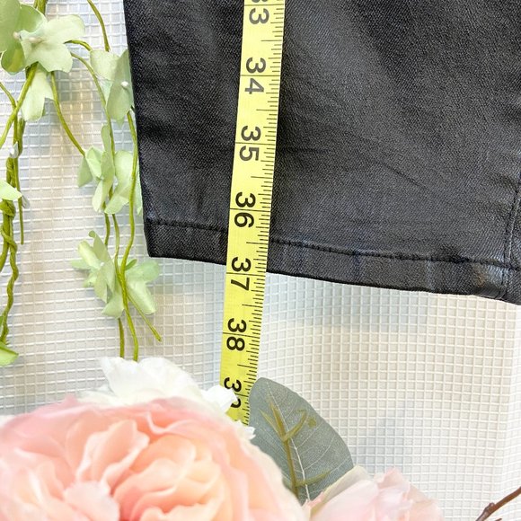 Motherhood Plus Size Indigo Blue Coated Skinny Leg Ankle Pant Black 3X - Picture 8 of 15